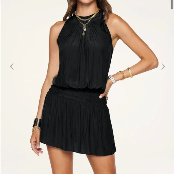 reeva mini dress black Reeva bow-embellished velvet mini dress